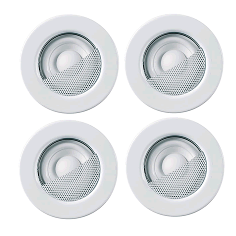 4 x KEF In-Ceiling Ci50R Speakers - White (MULTIPACK) - Click Image to Close